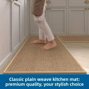 Machine woven Chenille Kitchen Doormat Non slip Highly Absorbent TPR Rubber Backing Modern Minimalist Mat