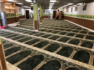 Machine woven Luxury Mosque Carpet with Islamic Patterns wall to wall Muslim Prayer Carpet