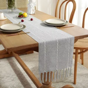 Macramé Table Runner Boho Style Table Runner Wedding Decoration Tablecloth Macrame Tassel Table Runner for Home Hotel Decor