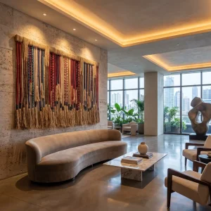 Macrame Bohemian Tapestry Handmade Woven Craft Hanging Decor Home Decoration Made with Jute Rope