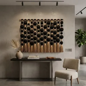 Macrame Bohemian Woven Handmade Tapestry Tassel Spherical Tapestry Cotton Rope