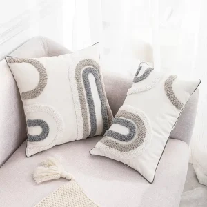 Macrame Boho Woven Tufted Pillowcase Simple Modern Home Decorative Boho Decor Throw Pillow Cover