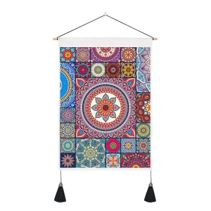Macrame Tapestry Hand Woven Tapestry Ornament Tassel Bohemian Wall Hanging Tapestries Morocco Boho Apartment Home Decor Art DIY