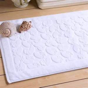 Made 100% Cotton Bath Mat Anti Slip Custom Water Absorbent Mat Anti slip Bath Mat for Hotel