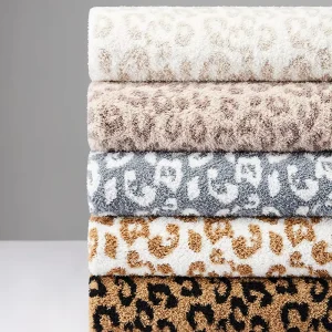 Magic Green Leopard Print Throw Blanket Soft Cozy Plush Leopard Blanket for Couch Sofa Bed