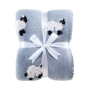 Magic Green Soft Luxury Knitted Blankets Customized Design Blanket Luxury Knitted Throw Blanket Blanket for Winter