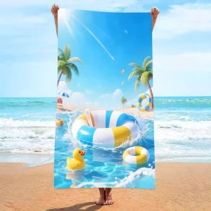 Magnetic Microfiber Beach Towel Quick Dry Sand Free Anti Slip Windproof Custom Printed Beach Towel Manufacturer