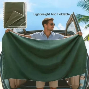Magnetic Microfiber Beach Towel Sand Free Oversized Quick Dry Travel Bath Sheet with Powerful Magnet Outdoor Sports Towel