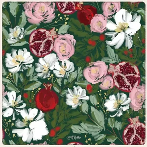 Mahjong Game Mat Winter Berry Crimson Harvest Flourish Flora Daphne Glory Rubber Poker Games American Mahjong Mat