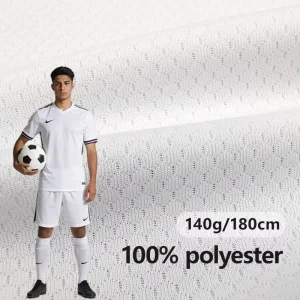 Man/Women Hex Mesh Fabric Knitted Breathable Wicking Stretch Lightweight Anti-Bacterial UV Protection Polyester Outdoor Soccer