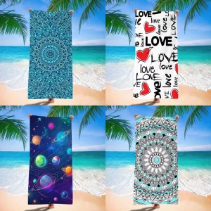 Mandala Microfiber Beach Towel Cross Border Quick Dry Absorbent Beach Bath Towel Drop Outdoor Seaside Travel Towel