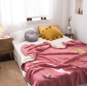 Manta Super Soft Blanket Flannel Plush Sherpa Fleece Blanket