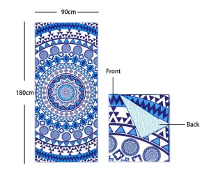 Manufactory Custom Double Side Print Quick Dry Microfiber Beach Towel Summer Sand Free Beach Towel with logo