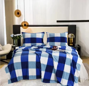 Manufacture Direct Selling Light Blankets Throws for Winter Fleece Bed Blankets 3 Pcs Cotton Blanket