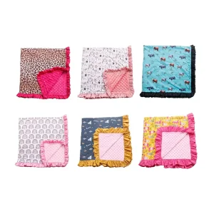 Manufacture Double Layer Super Soft Fleece Kids Blankets & Throws Custom Printed & Design Infants Bed Blankets