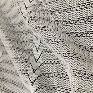 Manufacture Jacquard Fabric Knitting Crochets Polyester Open Weave Crochet Warp Knit Fabrics Crochet Fabric for Dress