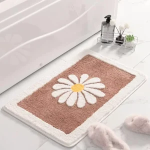 Manufacture Strong Absorbent Bathroom Fluffy Tufted Rug Microfiber Foot Mat for Hotel Home