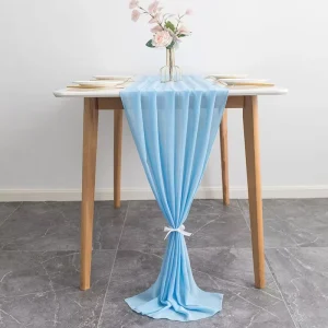 Manufacture Table Runner Luxury Decorations Chiffon Table Runners for Wedding Birthday Home Restaurant Hotel Party