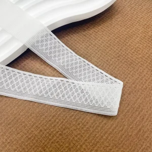 Manufacturer 2.5cm Nylon Elastic French Lace Jacquard Inner Clothing Accessories Custom Logo Color Wedding Dresses Shoes Bags