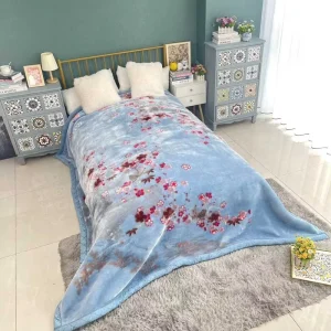 Manufacturer 3 6kg Minky Luxury Flower Printed Winter 2PLY Soft Fleece Embossed Korean Style Raschel Blanket