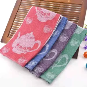 Manufacturer 40*60 cm Solid Pattern Cotton Kitchen Tea Towel Bath Washcloths