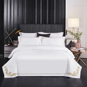 Manufacturer 4Pcs Queen King Size Soft Egyptian Cotton Hotel Bedding Set Sanding Jacquard Technics Comforter Sheets