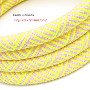 Manufacturer 8Mm Fine Weave Solid Polyester Webbing Eco-friendly Fashion Dog Tent Pet Leash DIY Lanyard Black White Hand Wash
