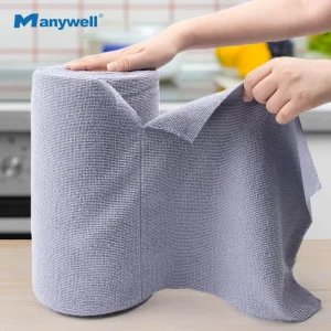 Manufacturer Absorbent Microfiber Cloth Rolls for Pets Disposable Tear Away Towel Roll with Antimicrobial Quick Dry Cats Towel