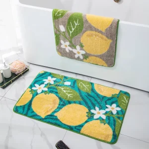 Manufacturer Absorbent Woven Polyester Bath Rug Non Slip Fluffy Bathtub Mat Cartoon Pattern for Home Bathroom Modern