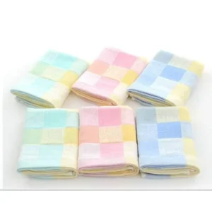 Manufacturer Child Quick Dry Woven Pure Cotton Bath Washcloth Gift Universal Face Cleansing Grid 25*50 Bathroom