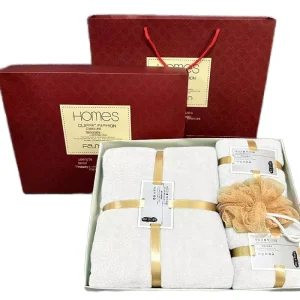 Manufacturer Custom Four Piece Solid Color Soft Coral Fleece Quick Dry Square Plain Weave Adult Towel Set Home Bath Gift Box