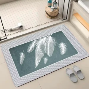 Manufacturer Custom Machine Made Anti Slip Waterproof Shower Mat Soft Eco friendly PET Friendly Polyester Bath Mat Carpet Rug