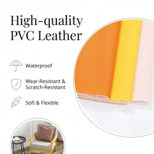 Manufacturer Direct Sale Embossed Decorative Low Maintenance Strong Backing Wear Resistant PVC Leather Fabric for Chair and Sofa