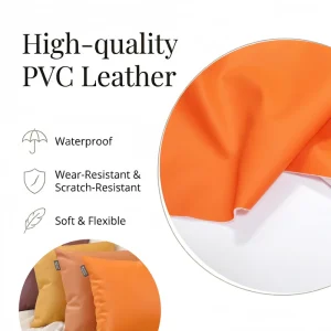 Manufacturer Direct Sale Modern Design Abrasion-Resistant Soft Touch Dust-Proof Mildewproof Stripe PVC Leather for Pillow