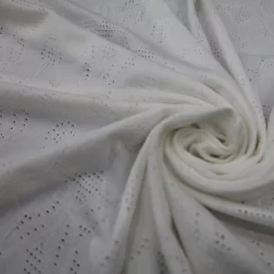 Manufacturer Direct Sales Polyester Spandex Comfortable Breathable Fabric Perforated Water soluble Clothing Fabric