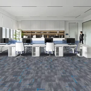Manufacturer Direct Supply Modern Easy Install Nylon Surface PVC Backing Washable Non Slip Square Carpet Tiles for Office Home