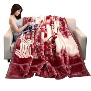 Manufacturer Double-Layer Thickened Raschel Blanket Winter Coral Fleece Wedding Gift Quilt Model