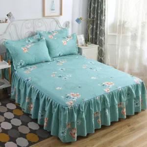 Manufacturer Double Sided Bed Skirt a Pair of Pillowcases Korean Lace Bed Skirt 3PCS Set Bed Cover