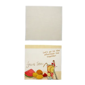 Manufacturer Mat Classic Sublimation Blanks Place Mat Wedding Cotton Linen Eco Friendly Elegant Design Square Place Mat