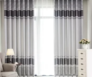Manufacturer Modern Chinese Grommet Pleated Plant Pattern Woven 100% Polyester Customizable All Season Curtain