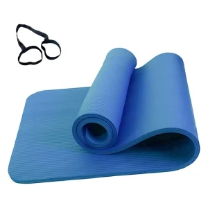 Manufacturer NBR 8mm High Density Anti tear Extra Thick Yoga Fitness Exercise Mats with Carrying Strap