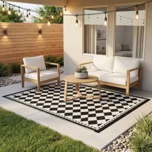 Manufacturer PP Materials Woven UV Resistant Camping Sleeping Mat Backyard Outdoor Carpet Waterproof Deck Runner Rugs for Car
