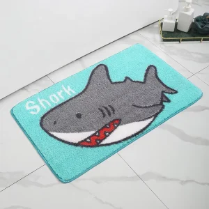 Manufacturer Polyester Modern Woven Non slip Bathtub Fluffy Absorbent Bath Mat Rug for Toilet Bathroom Home Use