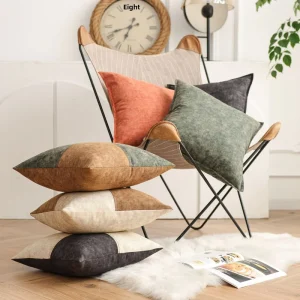 Manufacturer Polyester Solid Throw Pillow Cover Home Living Room Sofa Decoration Splicing Cushion Cover