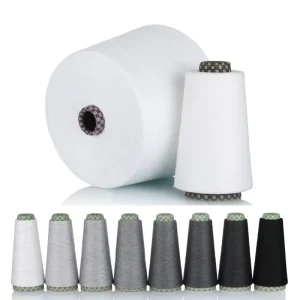 Manufacturer Ring Spun 100%Polyester Textile Yarn 30S White Yarn for Knitting Socks Fabric Staple Fiber Thread