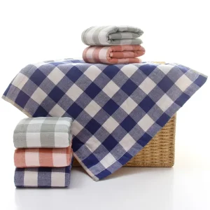 Manufacturer Solid Color Gauze Square Hand Towel Thickened Soft Quick Dry Skin Friendly 100% Cotton Daily Necessity