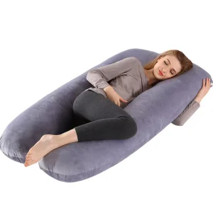 Manufacturer Supply Full Body Maternity Pillow U Shaped Pregnancy C Shape Soft Velvet Fabric