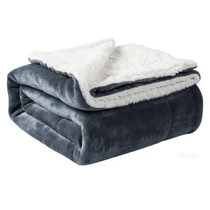 Manufacturer Waterproof Sherpa Fleece Blanket with Soft Flannel Surface Cozy Leakproof Throw Blanket