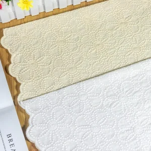 Manufacturer Women’s Woven Terry Fabric Dresses Curtains Large Flower Full Embroidery Wedding Clothing Accessories