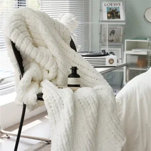 Manufacturer Wool Cashmere Woven Throw Blankets for Winter King Size Other Blankets
